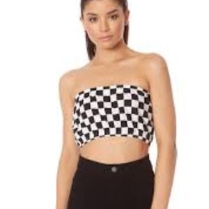 NWT LF Emma and Sam BW checker tube top
